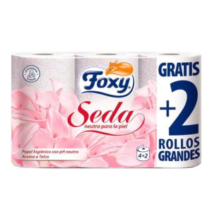 PAPEL HIGIÉNICO FOXY SEDA 4+2 ROLLOS